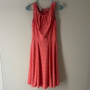 London Style Coral Midi Dress